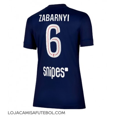 Camisa de Futebol Paris Saint-Germain Illia Zabarnyi #6 Equipamento Principal Mulheres 2025-26 Manga Curta Camisa de Futebol Paris Saint-Germain Illia Zabarnyi #6 Equipamento Principal Mulheres 2025-26 Manga Curta